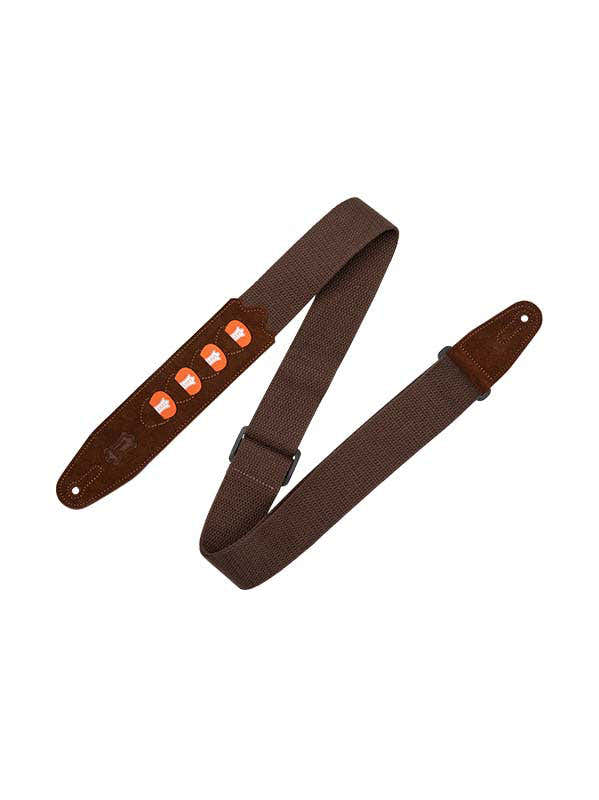 Coton avec 4 Portes Médiators 5 Cm - Brown