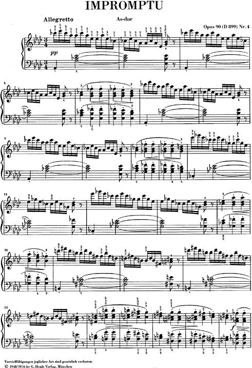 Schubert F. - Romptu A Flat Major Op. 90,4 D 899