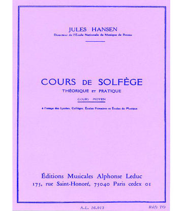 HANSEN JULES - COURS DE SOLFEGE (MOYEN)