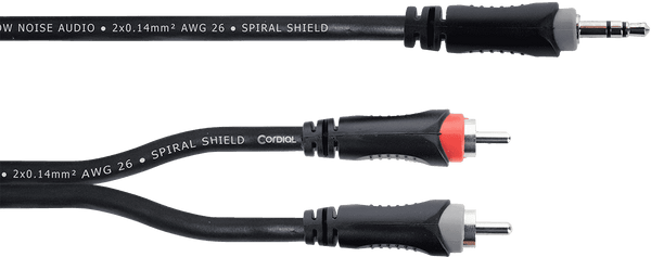 Câble Y Bretelle Mini-jack Stéréo / 2 RCA 5 M