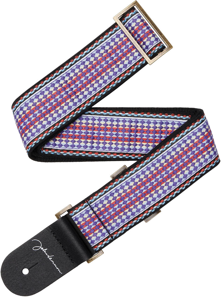 John Lennon Sign. Strap Live in NYC Jacquard