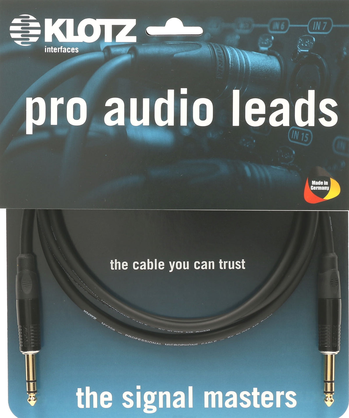 Klotz Cable 5 M Jack Symetrique Or