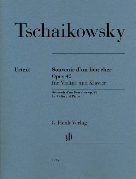 Tschaikovsky P. - Souvenir D'un Lieu Cher Op.42 - Violon & Piano