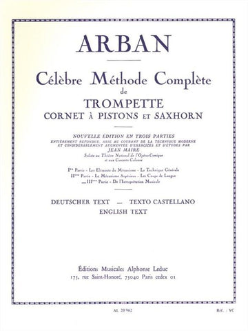 Arban JEAN-baptiste - Celebre Methode Complete Pour Trompette Volume 3