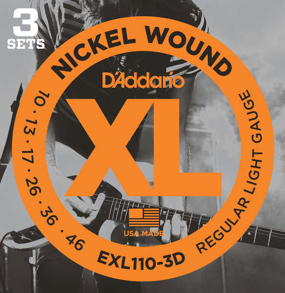 EXL110-3D Nickel Wound Regular Light 10-46 Pack de 3