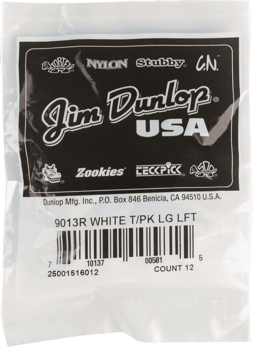 Dunlop 12 x Pouces Gauchers Blancs Larges