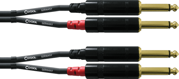 Câble Audio Double Jack Mono 60 CM