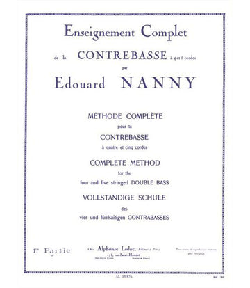 Nanny Edouard - Methode Complete Pour La Contrebasse Vol.1