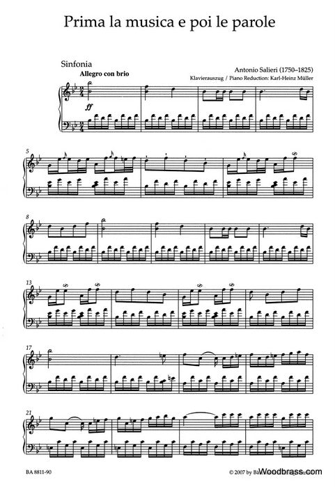 Salieri A. - Prima La Musica E Poi La Parole