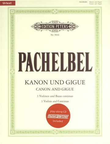 PACHELBEL J. - KANON UND GIGUE D-DUR - 3 VIOLONS ET