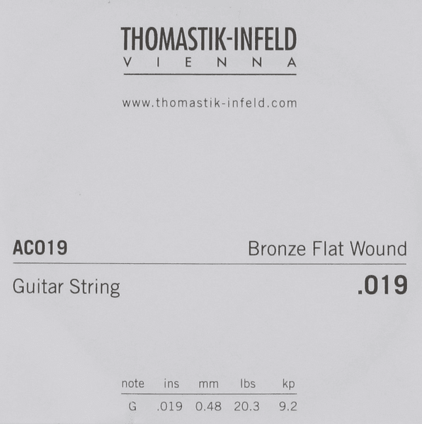 Thomastik AC019 Plectrum Bronze Flat Wound 019