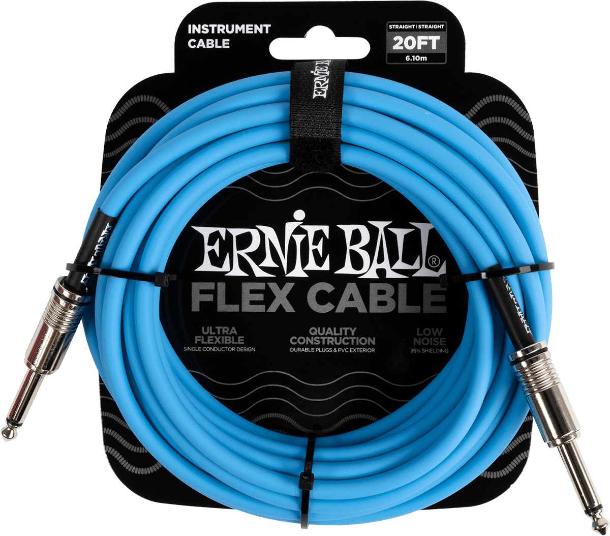 Câbles Instrument Flex Jack/jack 6M Bleu