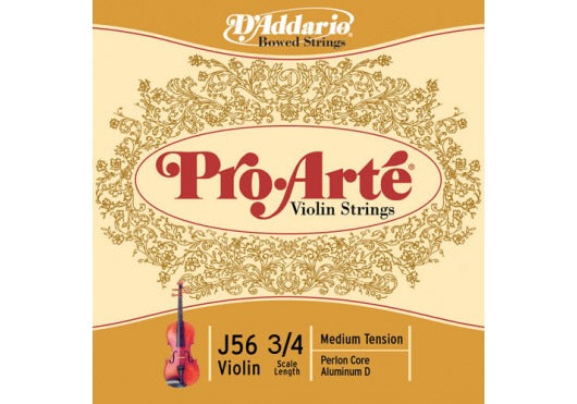 D'ADDARIO 3/4 Pro Arte Violon Jeu De Cordes Medium/re File