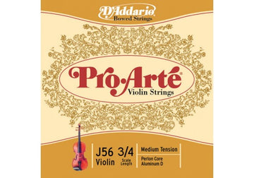 3/4 Pro Arte Violon Jeu De Cordes Medium/re File