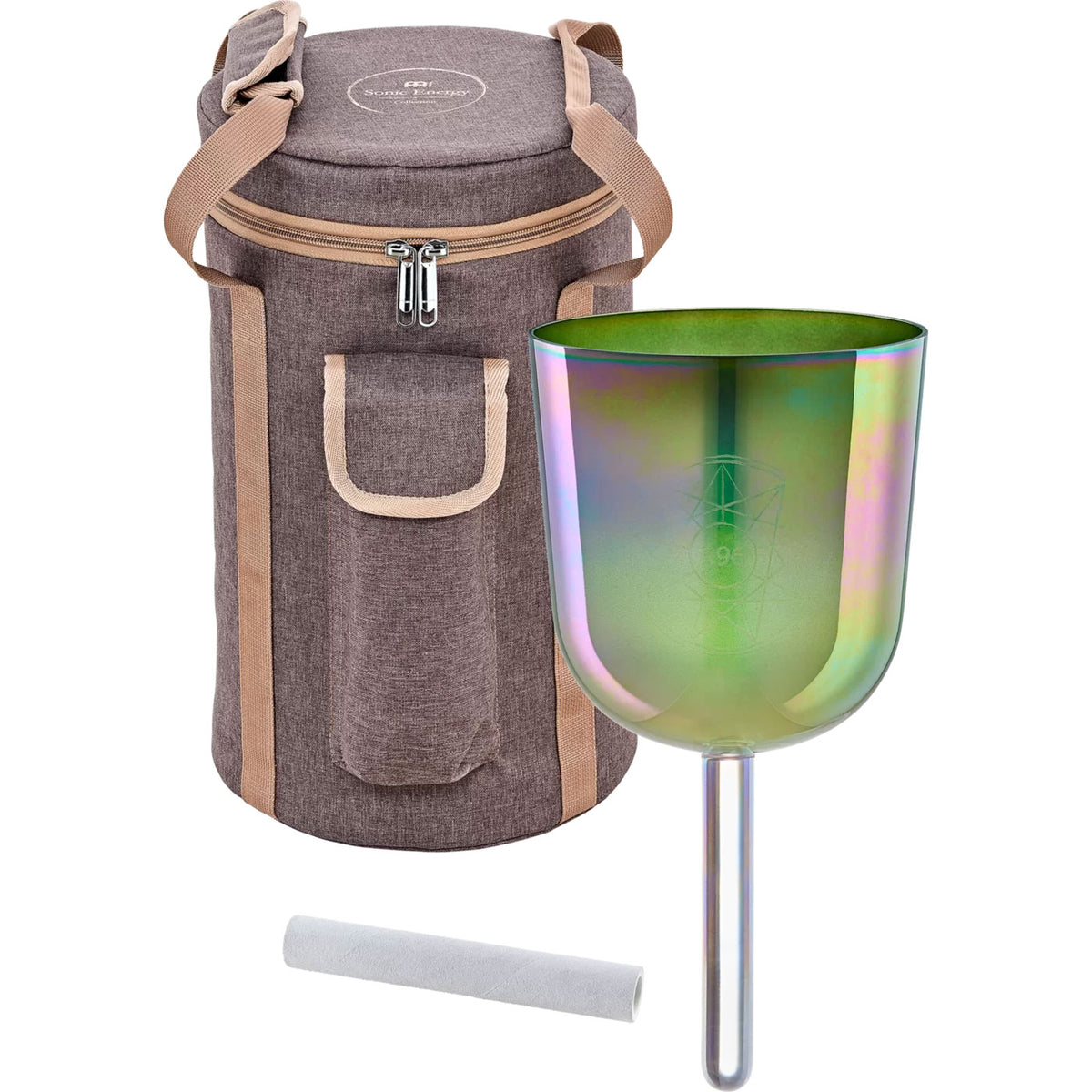 ESOLCSB396 - Bol chantant en cristal Essence Solfeggio de 5,75" Ut 396 Hz vert olive