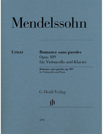 Mendelssohn Bholdy - Romance Sans Paroles Op. 109 - Violoncelle Piano