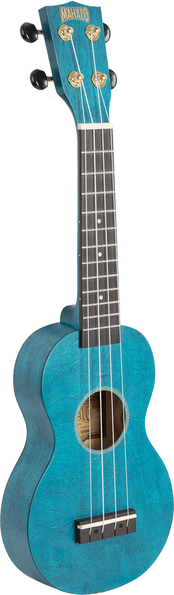 Ukulélé Soprano Slim Bleu Satin + Housse