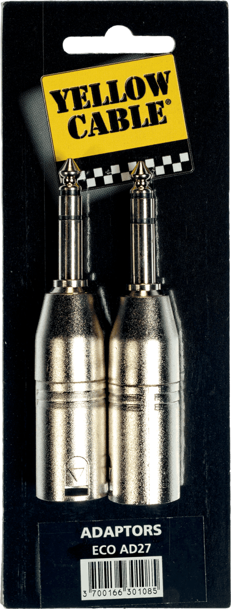 Adaptateur Jack 6,35 Mm Stro Male Xlr Male - Lot De 2