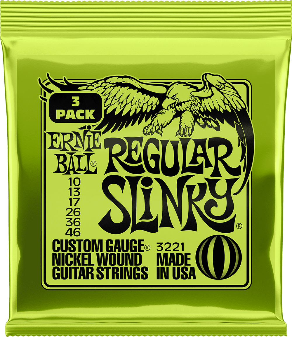 Ernie Ball 3221 Regular Slinky 10-46 Pack de 3