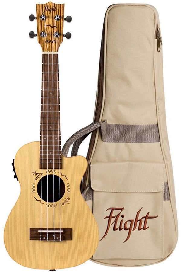 Flight DUC328CEQ Elec Concert Ukulele - Zeb B&S