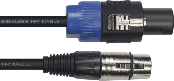Yellow Cable Cordon HP XLR Fem. Speakon 9 M