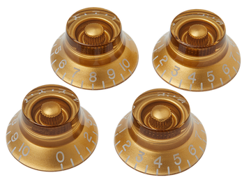 Pièces Detachees Top Hat Knobs Gold 4 Pack