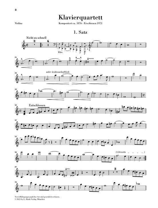 Mahler G. - Piano Quartet A Minor