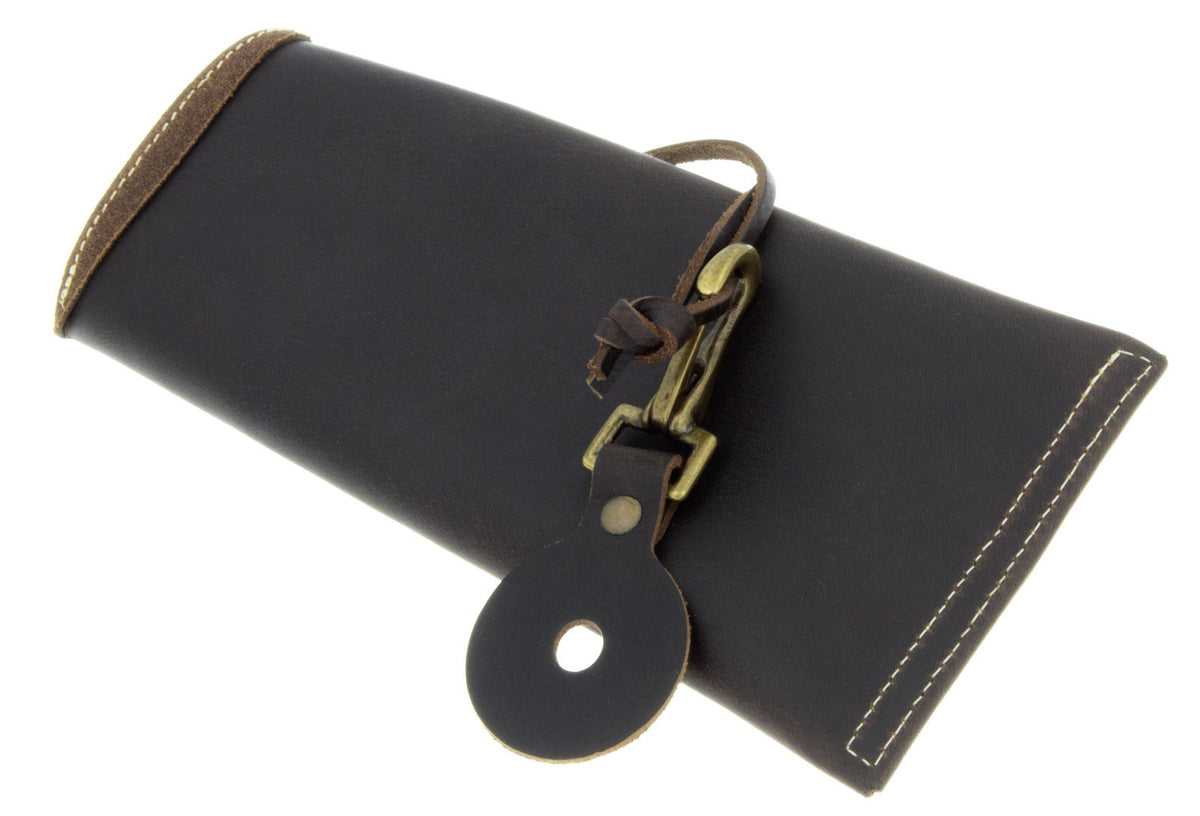 Porte Baguettes En Cuir Avec Crochet Marron