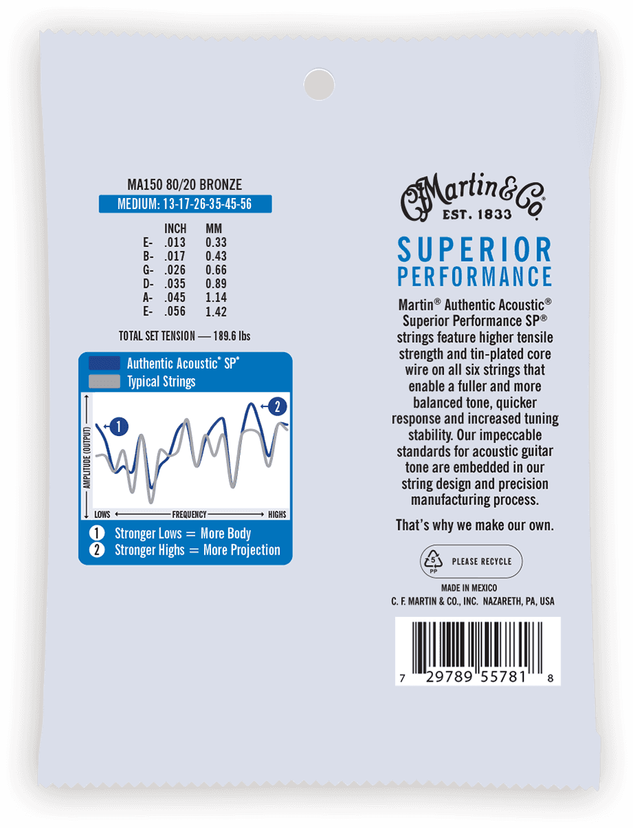 MA150 Authentic 80/20 Bronze SPS Medium 13-56