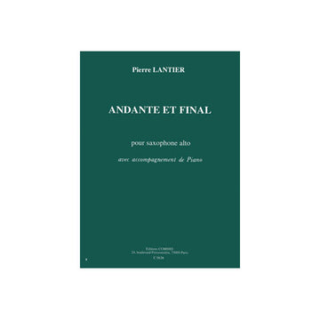 Lantier - Andante et Final - Saxophone Alto et Piano