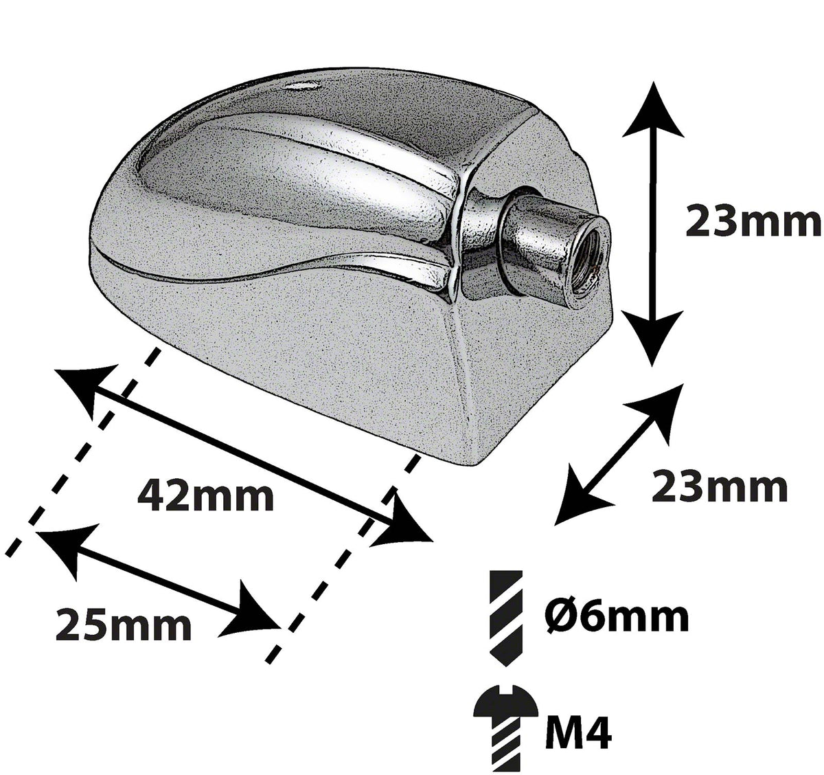 L20SDTT - Coquille Caisse Claire / Tom - 25mm (X1)