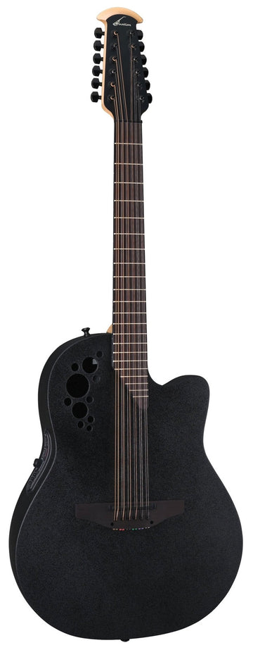 Elite Tx Deep Contour Cutaway 12 Cordes Black Textured 2058TX-5-G