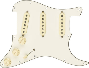 Pre-wired Strat Custom Shop Texas Special SSS parchment 11 Hole Pg