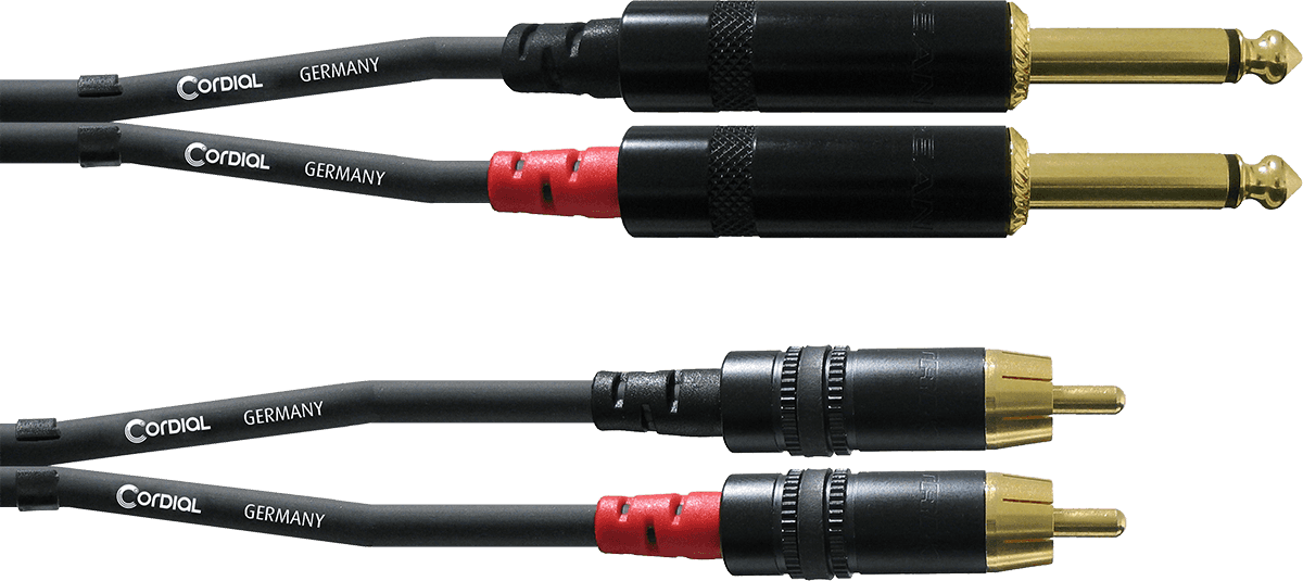 Câble Audio Double Jack Mono/RCA 3 M