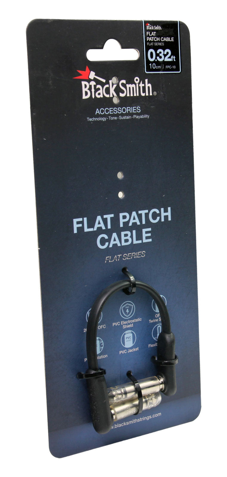 Cable Patch 0.10M Jacks Coude