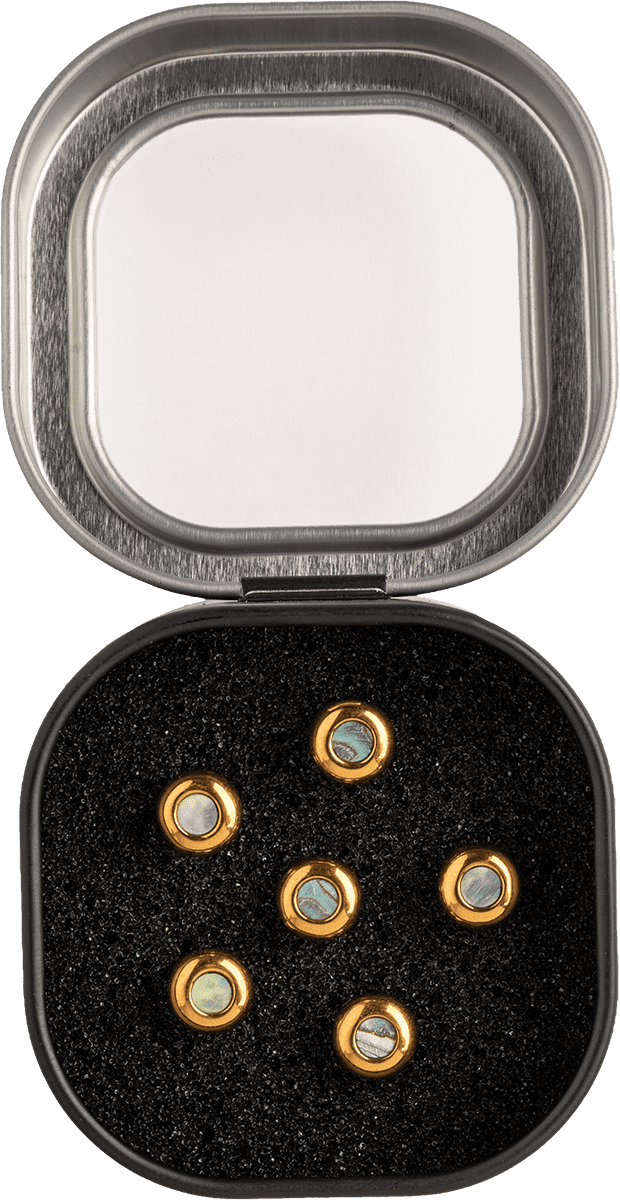 Set Chevilles Liquid Metal Gold Paua