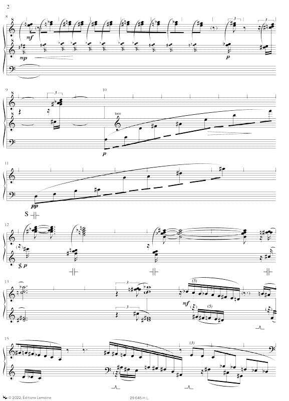 Murail - Ression Soleil Lev - Piano