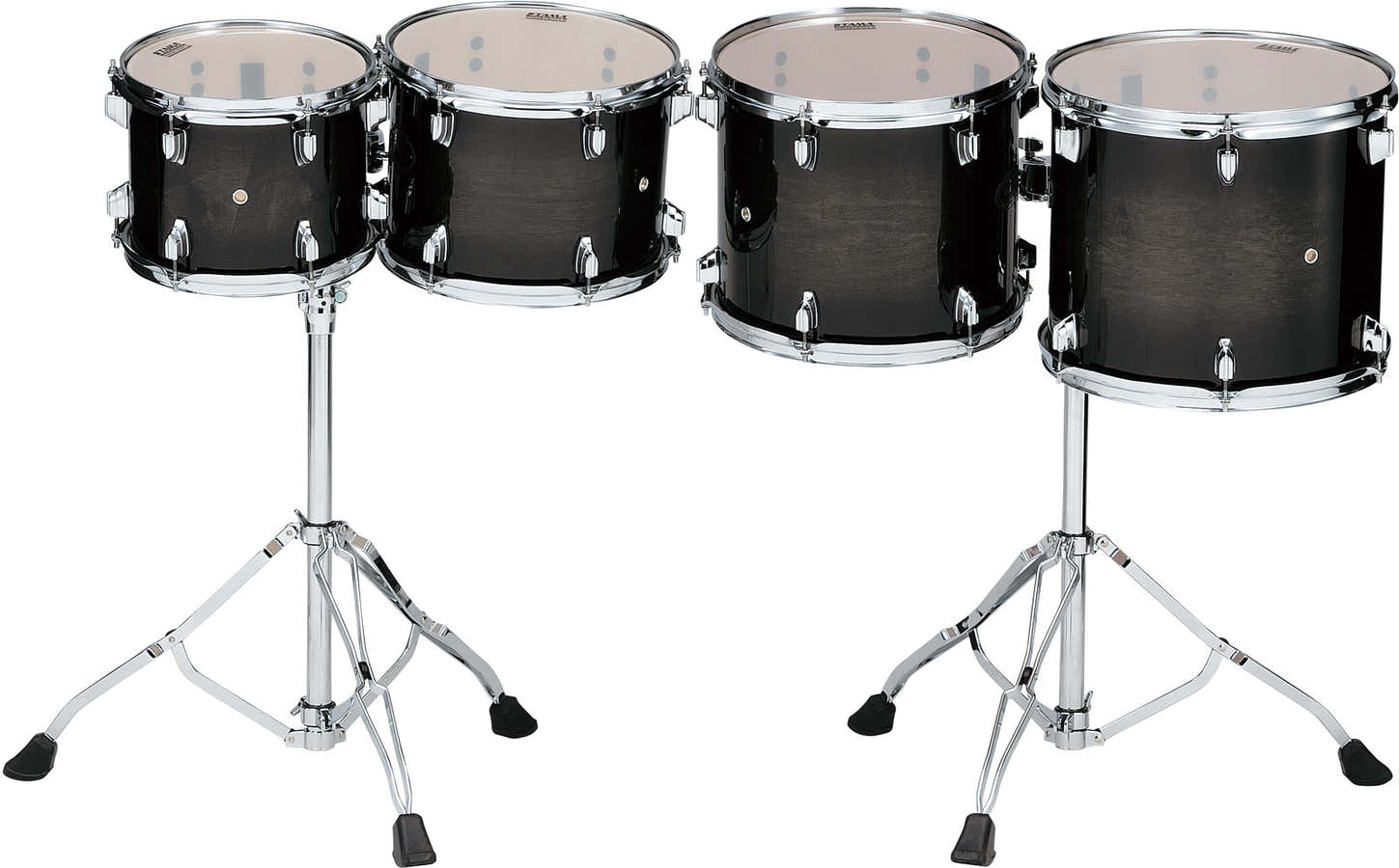 Set Tom De Concert MID-pitched Transparent Black Burst