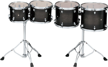 Set Tom De Concert MID-pitched Transparent Black Burst
