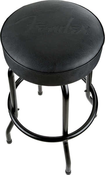 Fender Embossed Black Logo Barstool Black-Black 30"