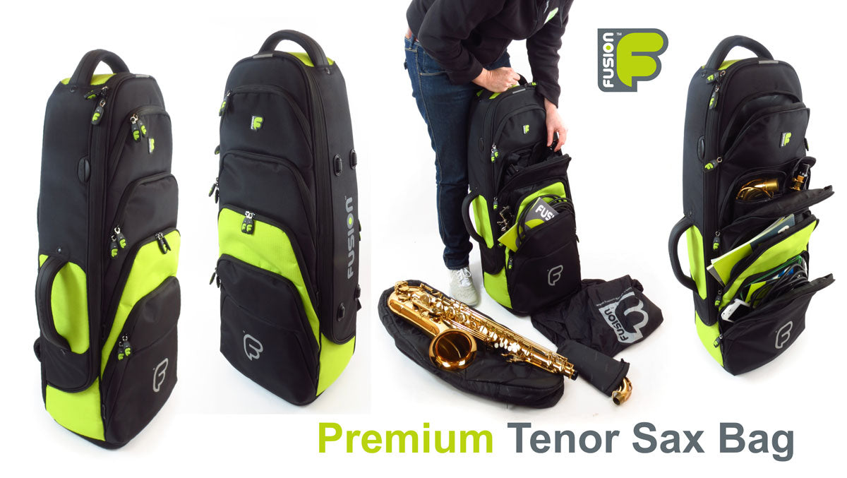 Housse Premium Noire/Verte Saxophone Ténor