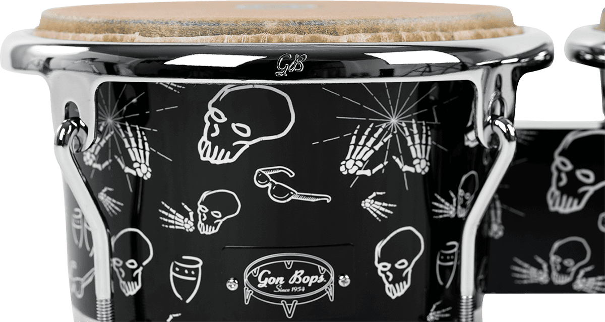Bongos 7" et 8,5 Asian Oak - Black Custome Signature Lenny Castro
