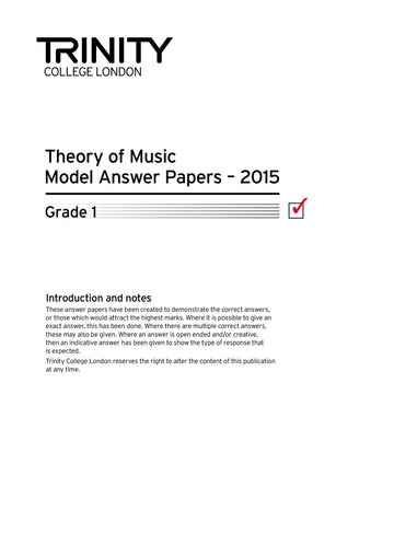 Trinity College London Theory Model Answers Paper (2015) Grade 1 ( All Instruments)