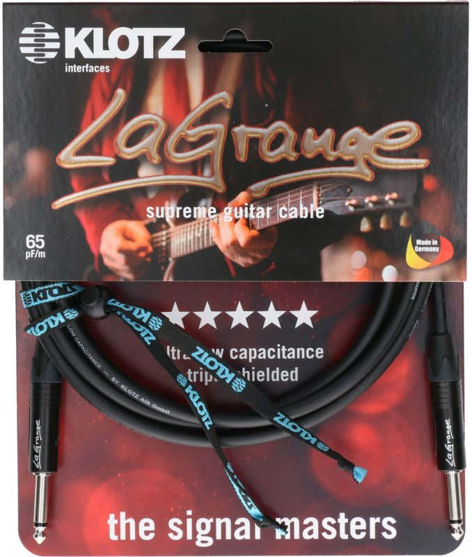 LA-grange Câble Instr. Noir 6M Jack Mono - Jack Mono