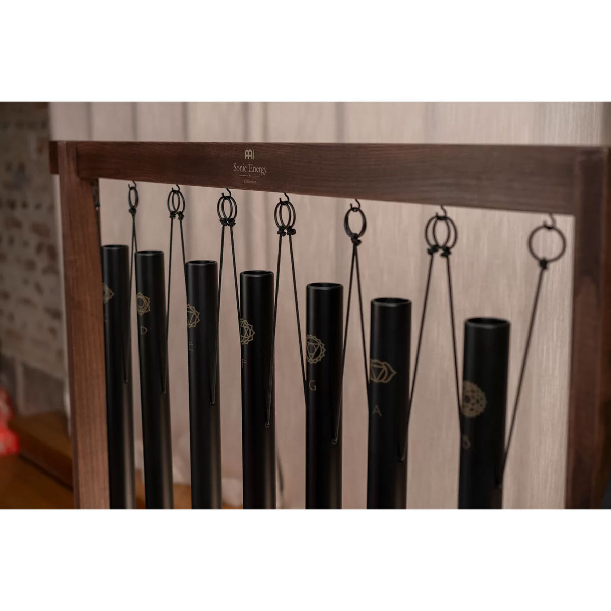 SBTSETCHA - Tube de bain sonore 7 pièces Chakra Chime Set 432 Hz noir