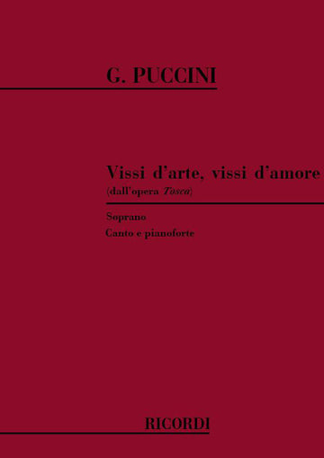 PUCCINI G. - VISSI D'ARTE VISSI D'AMORE - CHANT ET PIANO