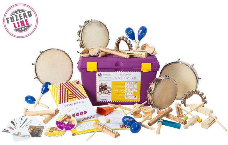Malle Ateliers D'eveil Musical Jaune Melodique 24 instruments