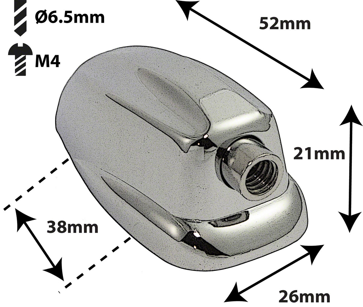 L18SDTT - Coquille Caisse Claire / Tom - 38mm (X1)