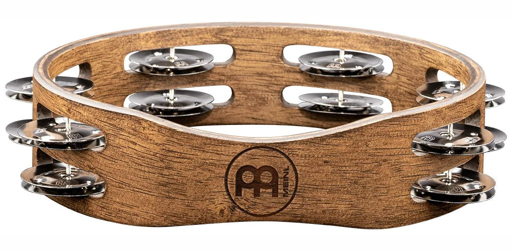Tambourin Bois 8 Brun Cymb Laiton