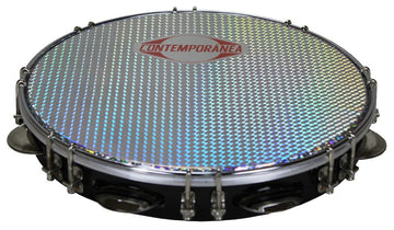 C-PF11-01BS - Pandeiro 11" Noir - Peau Argent